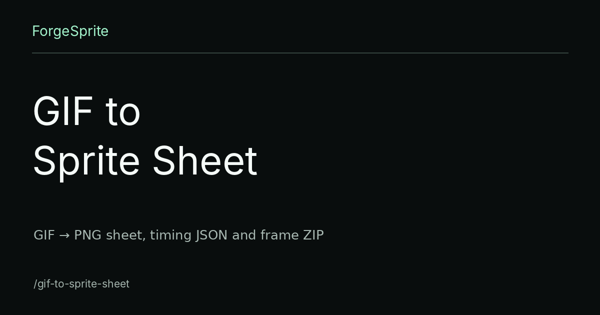 GIF to Sprite Sheet