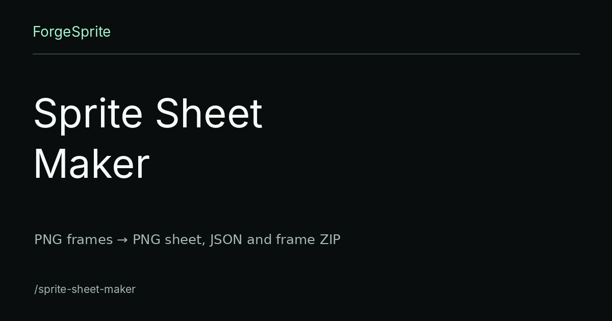 Sprite Sheet Maker