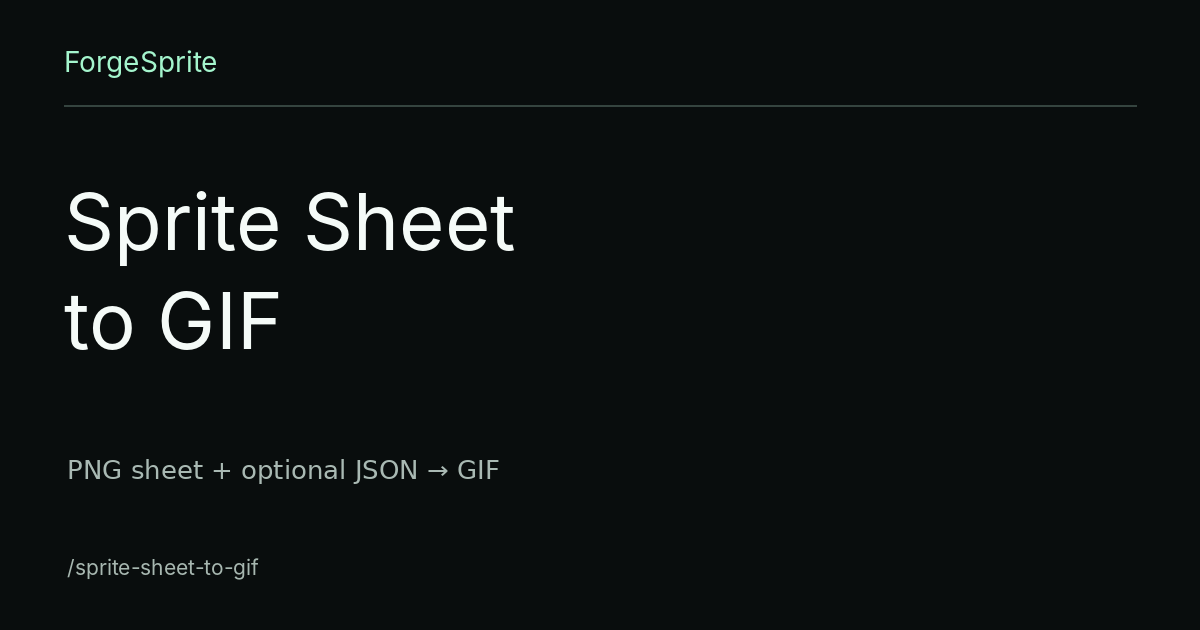 Sprite Sheet to GIF